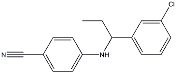 4-{[1-(3-chlorophenyl)propyl]amino}benzonitrile Structure