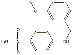 4-{[1-(3-methoxyphenyl)ethyl]amino}benzene-1-sulfonamide Struktur