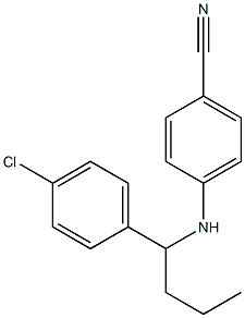 4-{[1-(4-chlorophenyl)butyl]amino}benzonitrile,,结构式