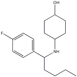 4-{[1-(4-fluorophenyl)pentyl]amino}cyclohexan-1-ol,,结构式