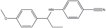 4-{[1-(4-methoxyphenyl)propyl]amino}benzonitrile 化学構造式