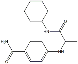 4-{[1-(cyclohexylcarbamoyl)ethyl]amino}benzamide Structure