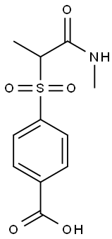 4-{[1-(methylcarbamoyl)ethane]sulfonyl}benzoic acid Structure