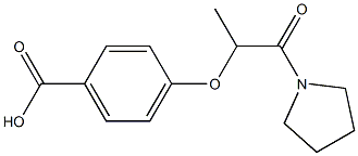 4-{[1-oxo-1-(pyrrolidin-1-yl)propan-2-yl]oxy}benzoic acid,,结构式