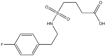 4-{[2-(4-fluorophenyl)ethyl]sulfamoyl}butanoic acid Struktur