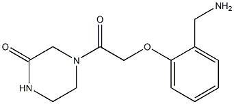 4-{[2-(aminomethyl)phenoxy]acetyl}piperazin-2-one 化学構造式