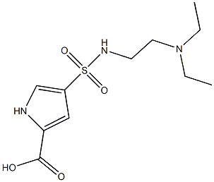 4-{[2-(diethylamino)ethyl]sulfamoyl}-1H-pyrrole-2-carboxylic acid 化学構造式