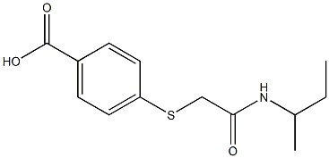 4-{[2-(sec-butylamino)-2-oxoethyl]thio}benzoic acid Structure