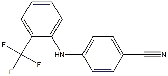 4-{[2-(trifluoromethyl)phenyl]amino}benzonitrile,,结构式