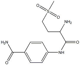 4-{[2-amino-4-(methylsulfonyl)butanoyl]amino}benzamide,,结构式