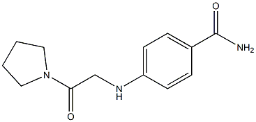 4-{[2-oxo-2-(pyrrolidin-1-yl)ethyl]amino}benzamide,,结构式