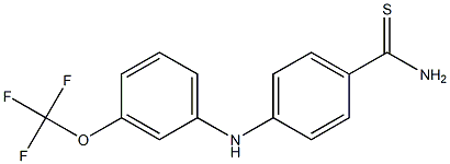 4-{[3-(trifluoromethoxy)phenyl]amino}benzene-1-carbothioamide 结构式