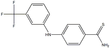 4-{[3-(trifluoromethyl)phenyl]amino}benzene-1-carbothioamide,,结构式