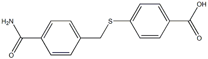 4-{[4-(aminocarbonyl)benzyl]thio}benzoic acid,,结构式