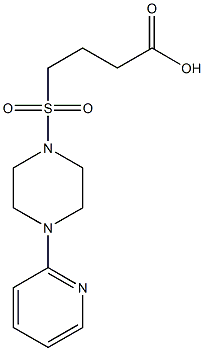 4-{[4-(pyridin-2-yl)piperazine-1-]sulfonyl}butanoic acid 结构式