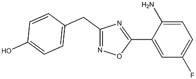 4-{[5-(2-amino-5-fluorophenyl)-1,2,4-oxadiazol-3-yl]methyl}phenol|