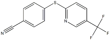 4-{[5-(trifluoromethyl)pyridin-2-yl]sulfanyl}benzonitrile Struktur