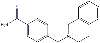 4-{[benzyl(ethyl)amino]methyl}benzene-1-carbothioamide 结构式