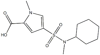 4-{[cyclohexyl(methyl)amino]sulfonyl}-1-methyl-1H-pyrrole-2-carboxylic acid,,结构式