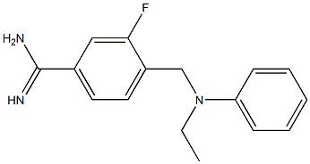 4-{[ethyl(phenyl)amino]methyl}-3-fluorobenzenecarboximidamide Struktur