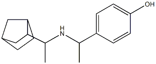 4-{1-[(1-{bicyclo[2.2.1]heptan-2-yl}ethyl)amino]ethyl}phenol Structure