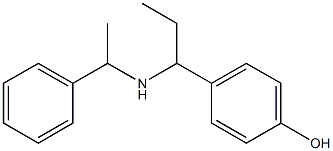 4-{1-[(1-phenylethyl)amino]propyl}phenol,,结构式