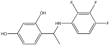 4-{1-[(2,3,4-trifluorophenyl)amino]ethyl}benzene-1,3-diol 结构式