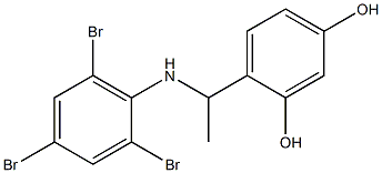 4-{1-[(2,4,6-tribromophenyl)amino]ethyl}benzene-1,3-diol|