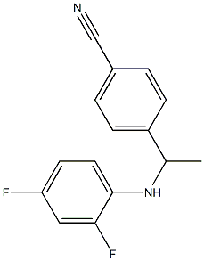 4-{1-[(2,4-difluorophenyl)amino]ethyl}benzonitrile Structure