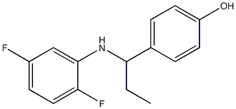 4-{1-[(2,5-difluorophenyl)amino]propyl}phenol Struktur