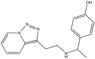 4-{1-[(2-{[1,2,4]triazolo[3,4-a]pyridin-3-yl}ethyl)amino]ethyl}phenol Struktur