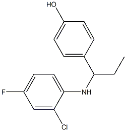 4-{1-[(2-chloro-4-fluorophenyl)amino]propyl}phenol,,结构式