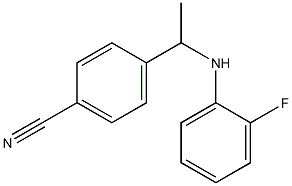 4-{1-[(2-fluorophenyl)amino]ethyl}benzonitrile 化学構造式