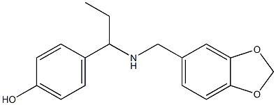 4-{1-[(2H-1,3-benzodioxol-5-ylmethyl)amino]propyl}phenol Structure
