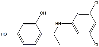 4-{1-[(3,5-dichlorophenyl)amino]ethyl}benzene-1,3-diol Structure