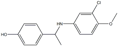 4-{1-[(3-chloro-4-methoxyphenyl)amino]ethyl}phenol