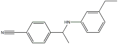 4-{1-[(3-ethylphenyl)amino]ethyl}benzonitrile Structure