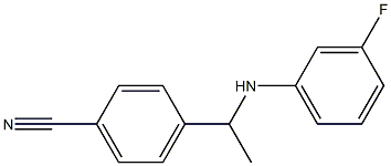 4-{1-[(3-fluorophenyl)amino]ethyl}benzonitrile 结构式