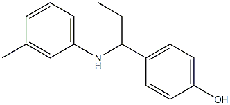 4-{1-[(3-methylphenyl)amino]propyl}phenol Structure