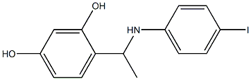 4-{1-[(4-iodophenyl)amino]ethyl}benzene-1,3-diol,,结构式