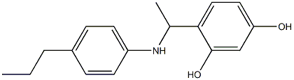 4-{1-[(4-propylphenyl)amino]ethyl}benzene-1,3-diol 结构式