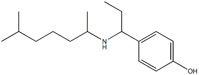 4-{1-[(6-methylheptan-2-yl)amino]propyl}phenol 结构式