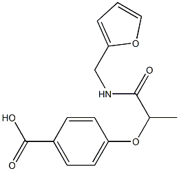 4-{1-[(furan-2-ylmethyl)carbamoyl]ethoxy}benzoic acid Structure