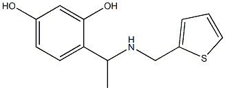 4-{1-[(thiophen-2-ylmethyl)amino]ethyl}benzene-1,3-diol,,结构式