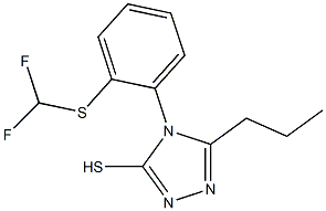 4-{2-[(difluoromethyl)sulfanyl]phenyl}-5-propyl-4H-1,2,4-triazole-3-thiol,,结构式