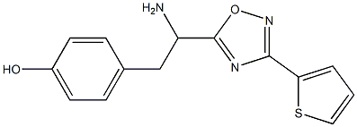 4-{2-amino-2-[3-(thiophen-2-yl)-1,2,4-oxadiazol-5-yl]ethyl}phenol|