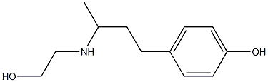 4-{3-[(2-hydroxyethyl)amino]butyl}phenol 化学構造式