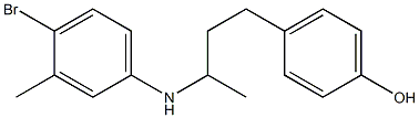 4-{3-[(4-bromo-3-methylphenyl)amino]butyl}phenol,,结构式