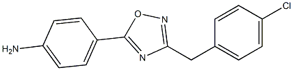 4-{3-[(4-chlorophenyl)methyl]-1,2,4-oxadiazol-5-yl}aniline Struktur