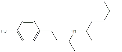 4-{3-[(5-methylhexan-2-yl)amino]butyl}phenol,,结构式